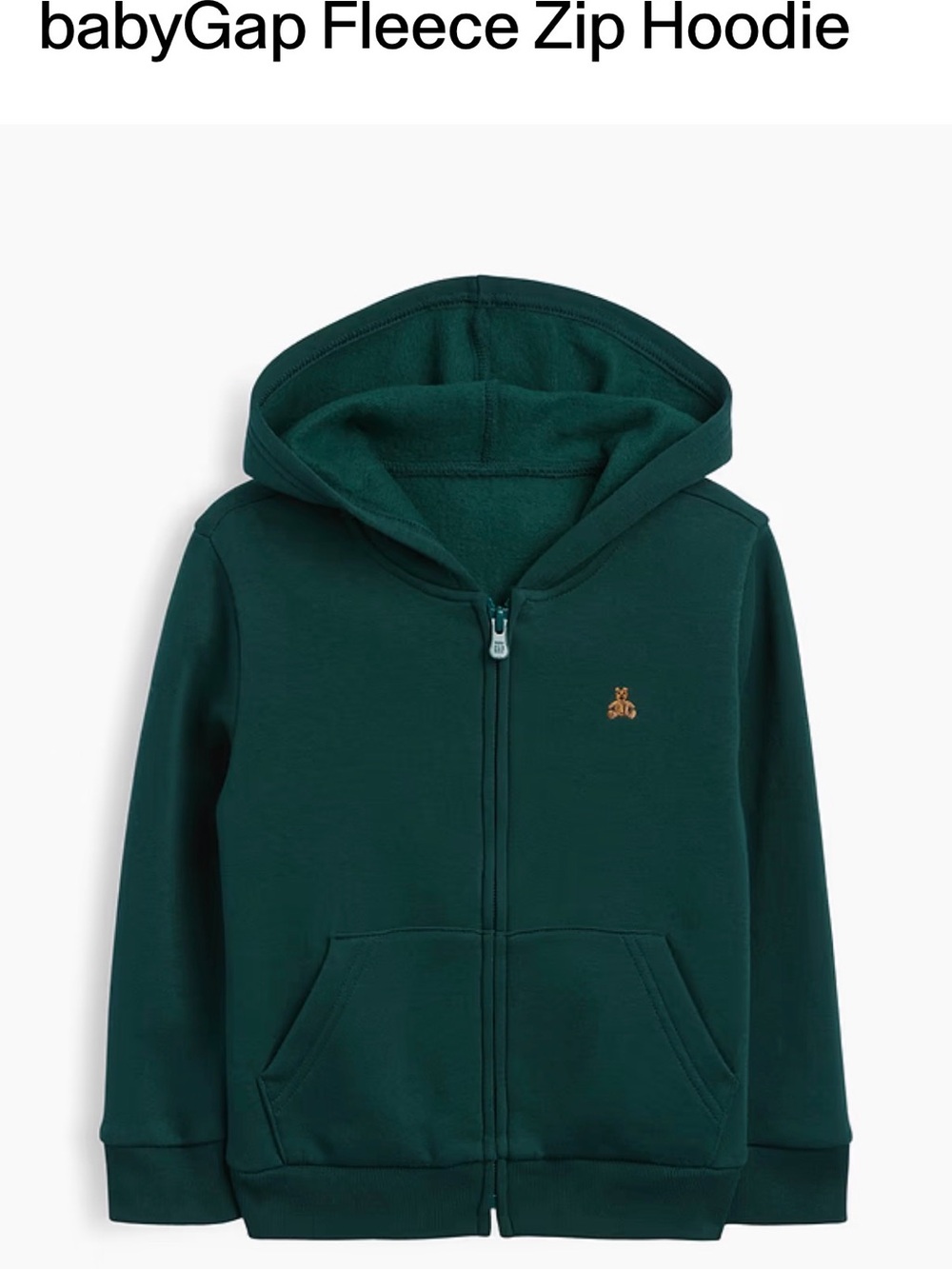 babyGap Fleece Zip Hoodie, 18-24m, NEW